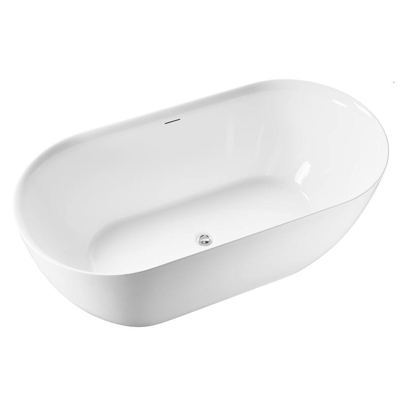 Freestanding Pure Acrylic Sheet Bathtub With Drainage and Overflow