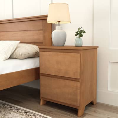 Max and Lily Farmhouse Nightstand with 2 Drawers