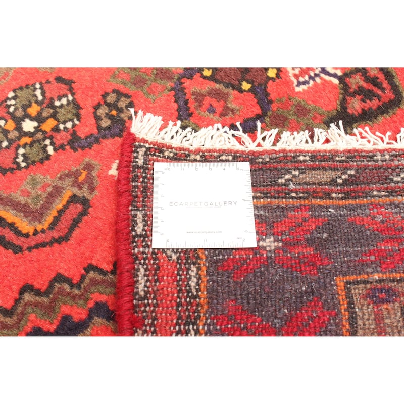 ECARPETGALLERY Hand-knotted Andelz Red Wool Rug - 4'2 x 6'11