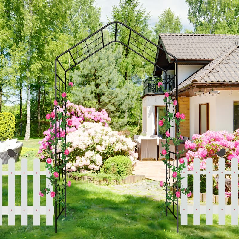 Metal Garden Arch Climbing Plants Support Rose Arch Outdoor