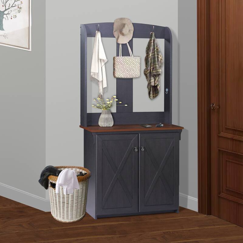 Hide 3 Tier Wood Frame Shoe Storage - Multicolor