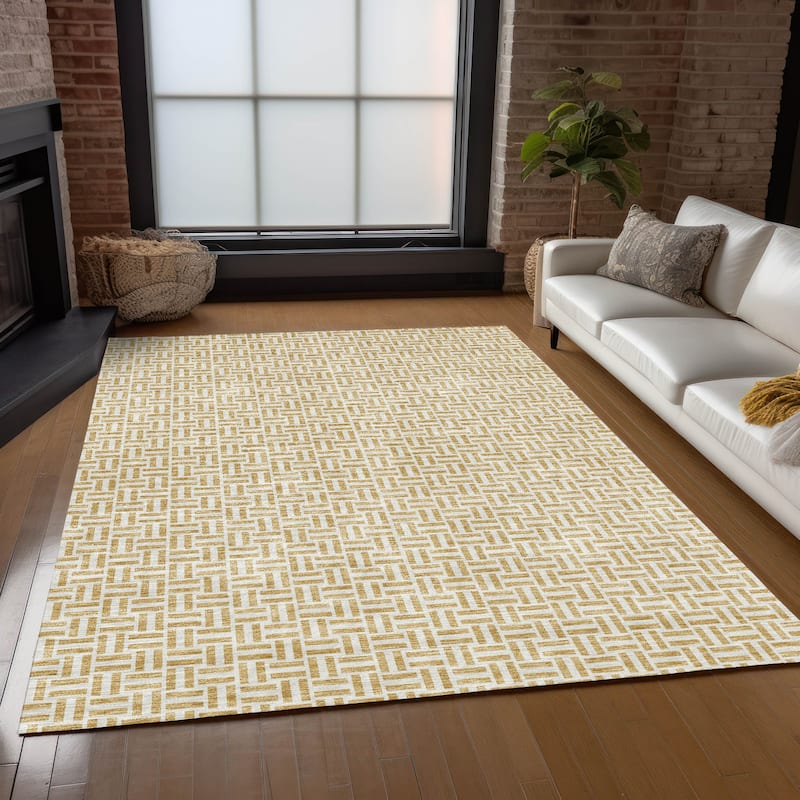 Machine Washable Indoor/ Outdoor Chantille Contemporary Casual Rug