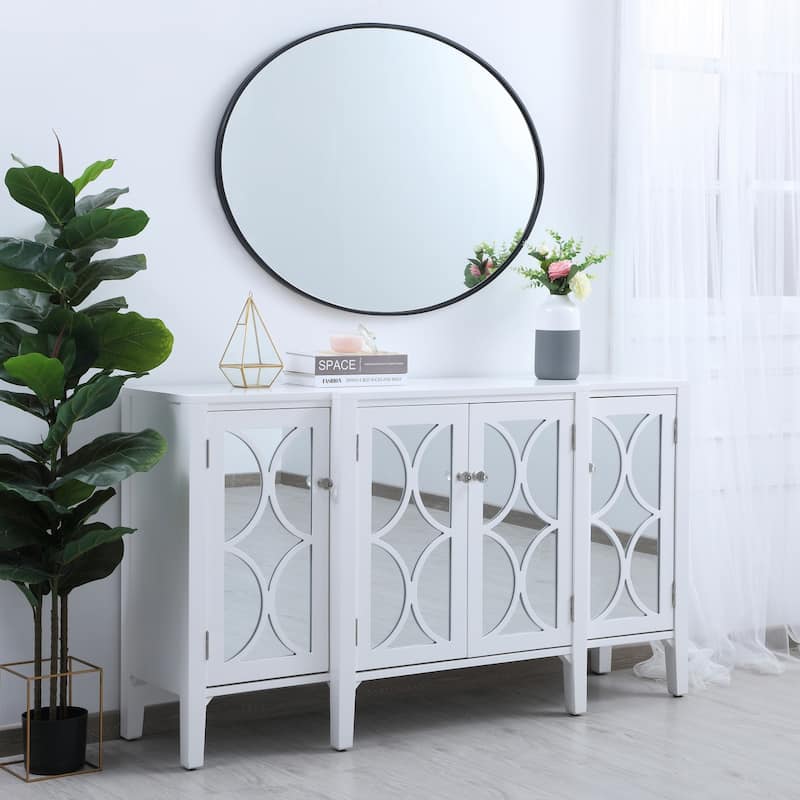 Carson Carrington Labbemala Metal Frame Oval Mirror