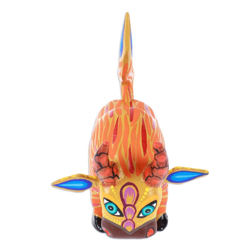 Novica Handmade Flaming Force Wood Alebrije Figurine