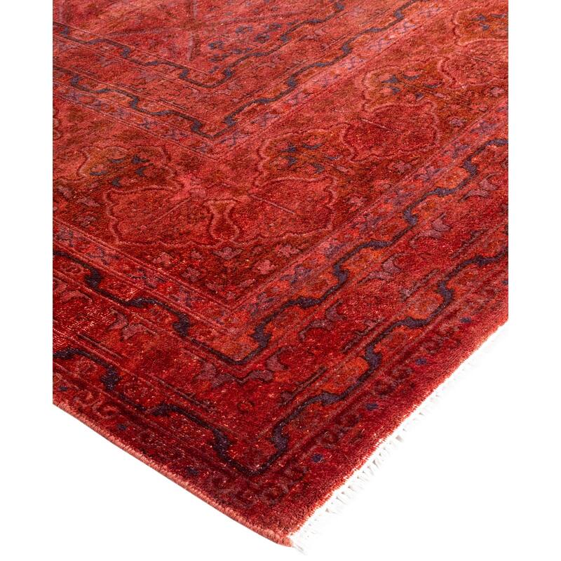 Overdyed One-of-a-Kind Hand-Knotted Area Rug - Pink - 9' 0" x 11' 10"