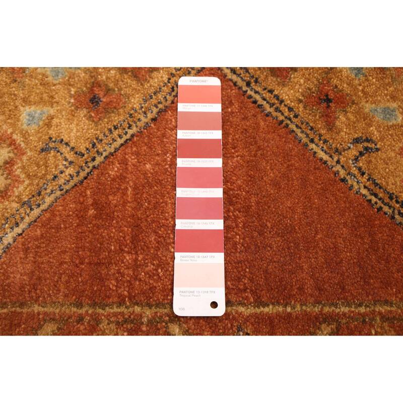 ECARPETGALLERY Hand-knotted Finest Agra Jaipur Copper Wool Rug - 7'10 x 9'9