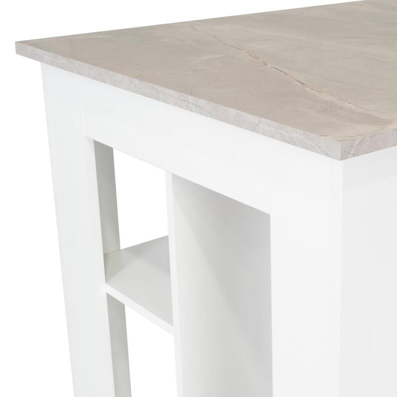 FM Furniture Brooklyn Kitchen Island with Open Storage