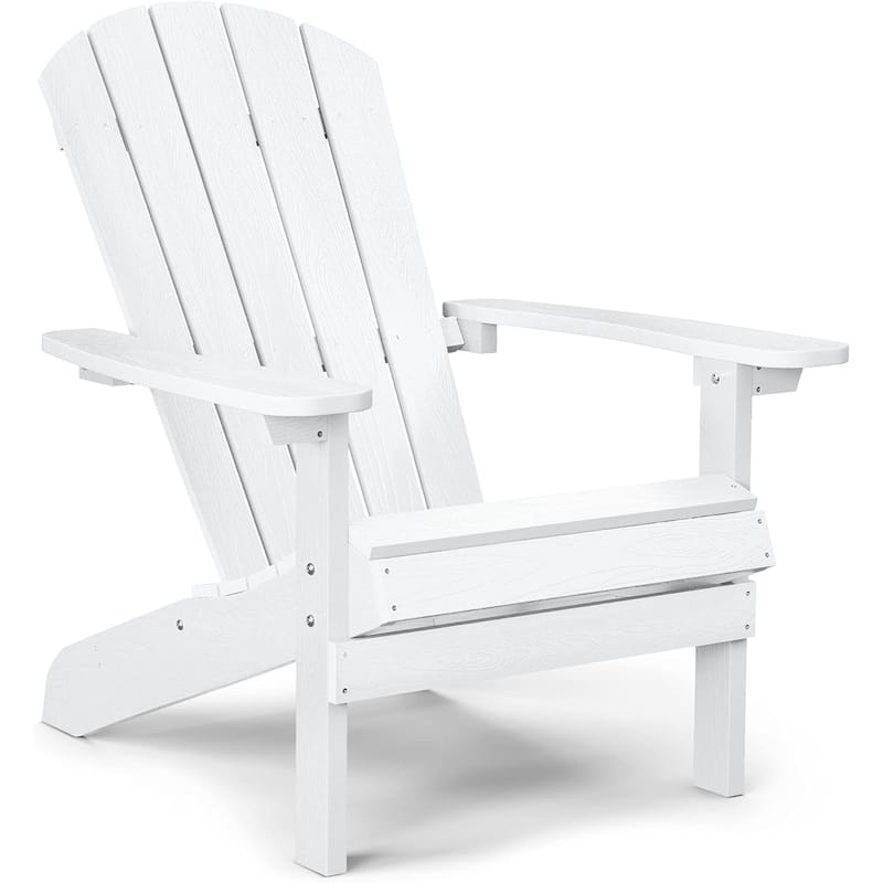 WINSOON All Weather HIPS Outdoor Plastic Adirondack Chairs - White