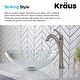 preview thumbnail 8 of 33, Kraus Glass Vessel Sink, Bathroom Faucet, Pop Up Drain, Mounting Ring