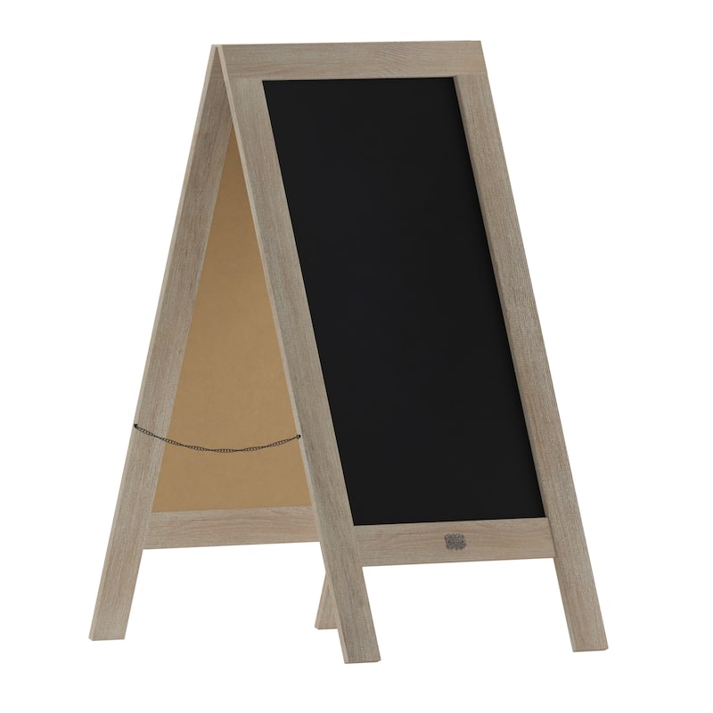 Wood A-Frame Magnetic Chalkboard Set-Markers, Stencils, and Magnets