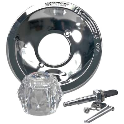 Delta RP101821 Shower Trim Kit with Clear Knob Handle, Escutcheon