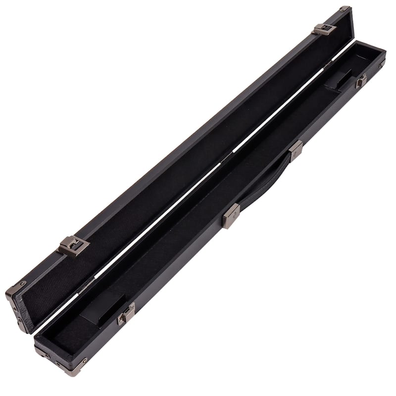 GSE™ 1x1 Hard Billiard Pool Cue Stick Hard Box. 1/2 Pool Cue Case for 1 Butts/1 Shafts - Black