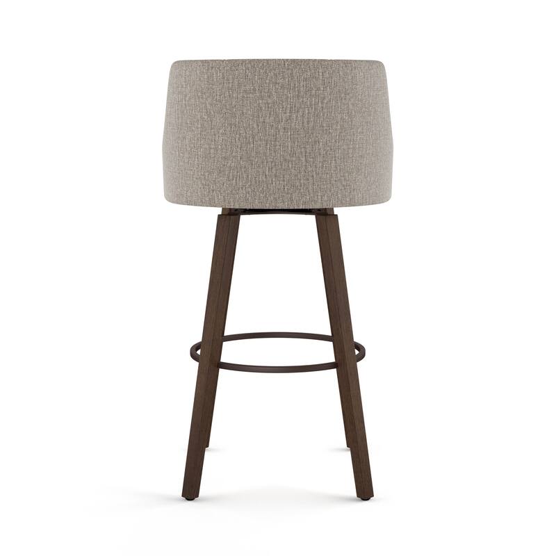 Amisco Ramon Swivel Counter and Bar Stool with Solid Wood Legs