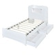 preview thumbnail 13 of 12, Platform Bed Frame with Drawers and Light Strip
