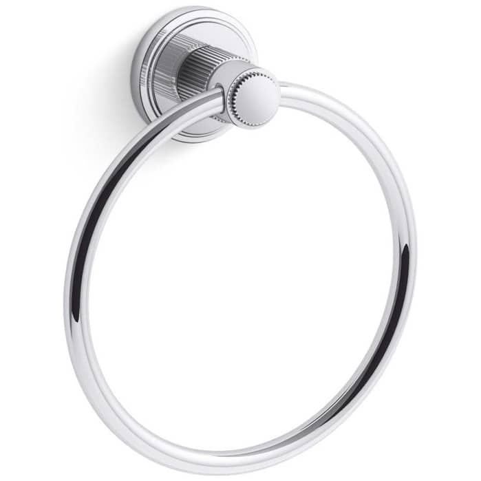 Kallista P80246-00 Vir Stil by L Kirar 6-3/8" Wall Mounted Towel Ring - Polished Chrome