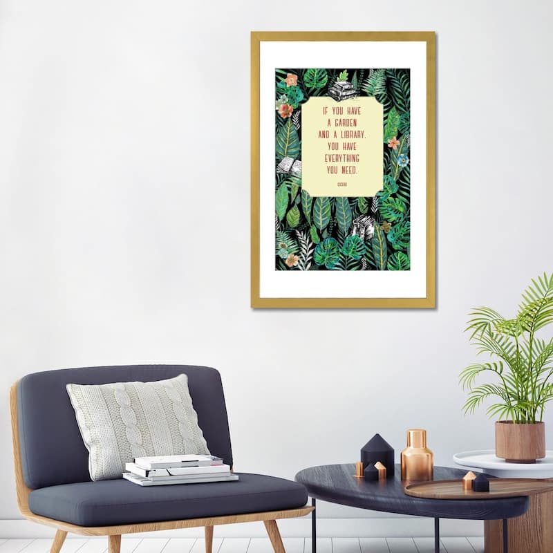 iCanvas "A Garden And A Library - Book Lover's Gift" by Fanitsa Petrou