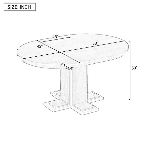 Retro Solid Wood Extendable Dining Table - Bed Bath & Beyond - 42595137