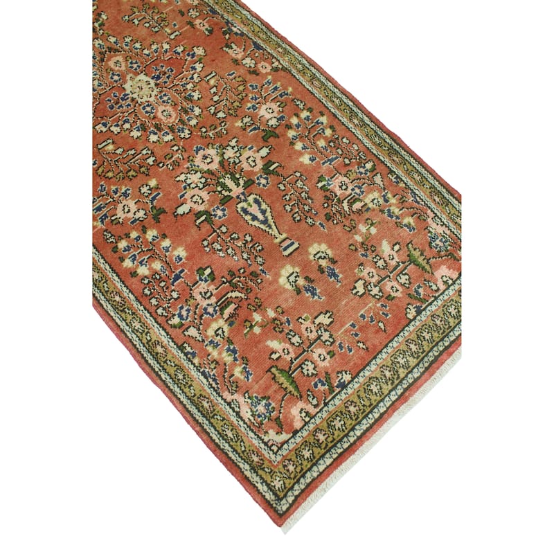 Fine Vintage Distressed Engin Rust/Beige Runner - 2'8" x 10'11"