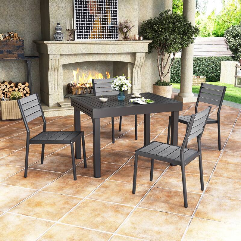 Pellebant 5/7/9 Pieces Patio Dining Set with Expandable Outdoor Dining Table and Chairs
