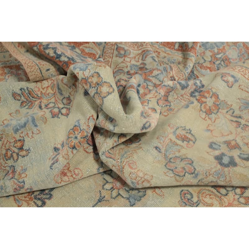 Hand Knotted Oriental 100% Wool Carpet Traditional Floral Beige & Ivories Mahal Area Rug - 13' 5'' X 9' 11''