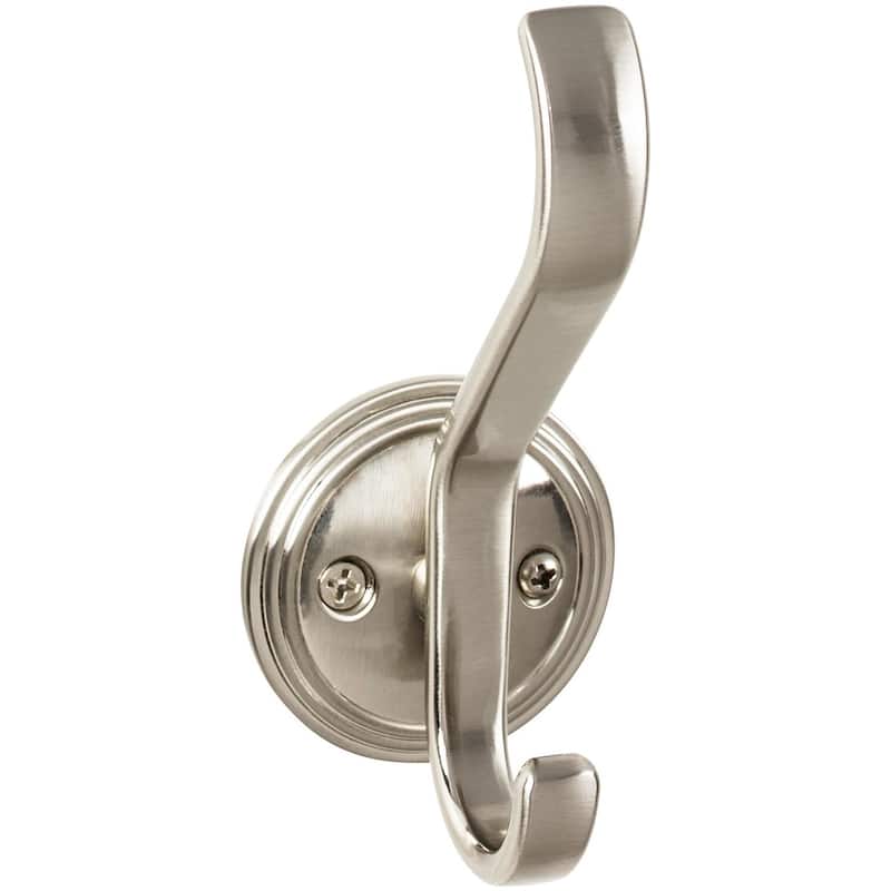 Top Knobs Hooks Double Robe Hook - Brushed Satin Nickel