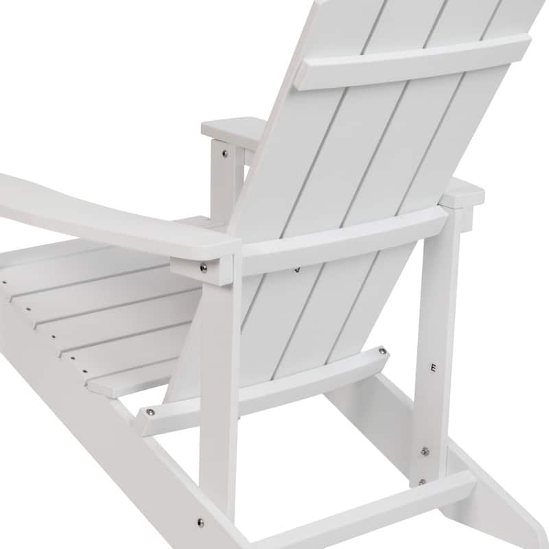 Outdoor All-Weather Poly Resin Wood Adirondack Chair - 29.5"W x 33.5"D x 35"H