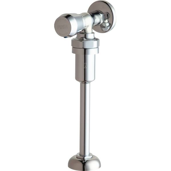 Chicago Faucets Angle Urinal Valve with Push Button Handle, Vacuum
