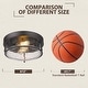 preview thumbnail 7 of 11, 2-Light Farmhouse Flush Mount Ceiling Lights with Seeded Glass