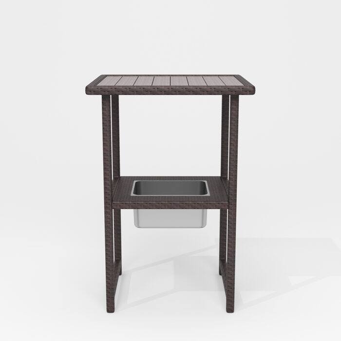 Rectangular 21.7'' L x 24.6'' W Outdoor Bar Table