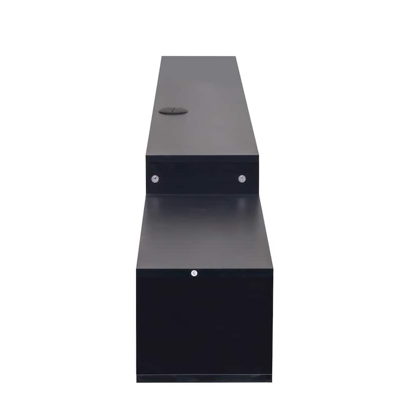 Wall Mounted Floating TV Stand with Charging Station