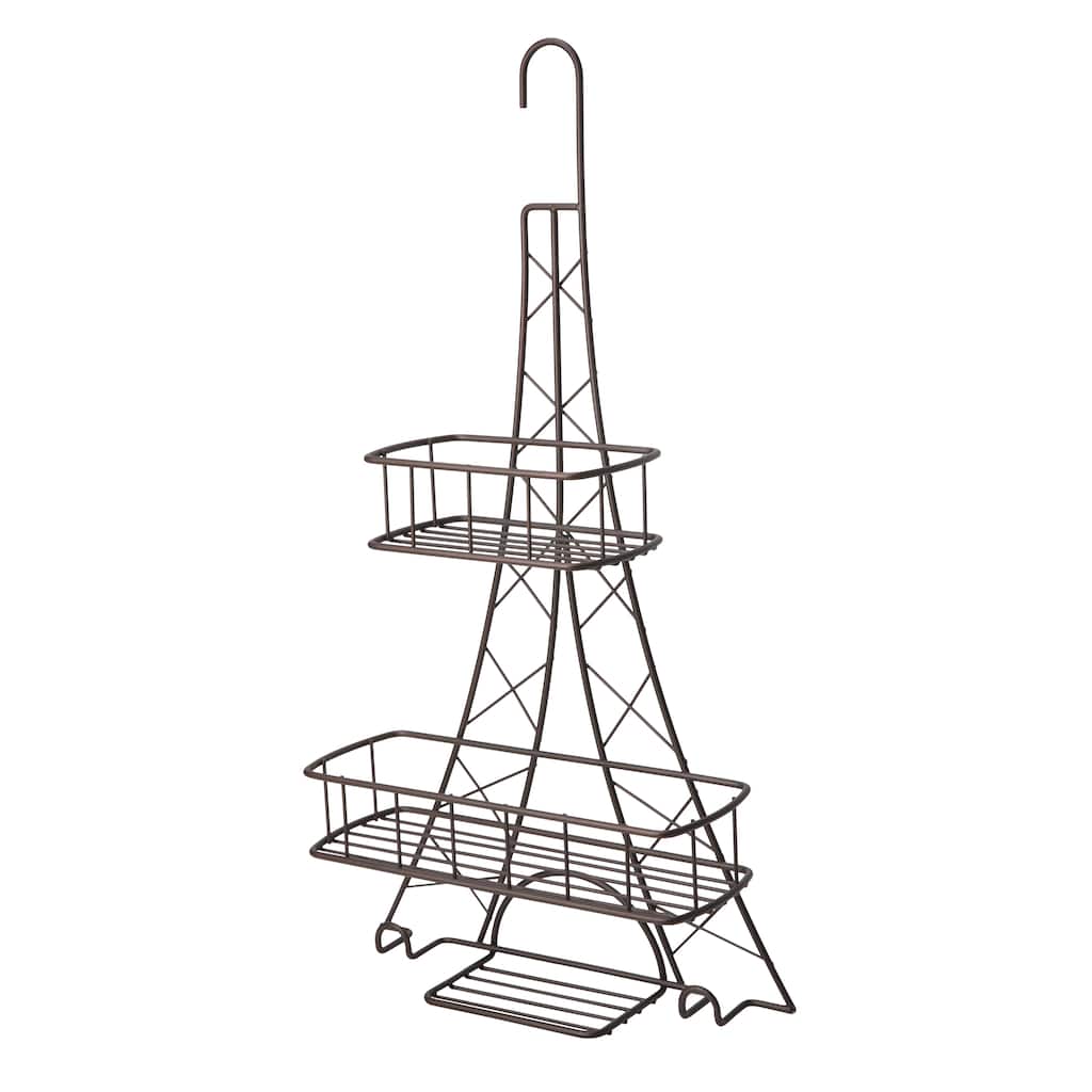 Elle Décor Ville Des Lumieres Collection Eiffel Tower Shower Caddy - 11.8"x 4.25"x 22.8"