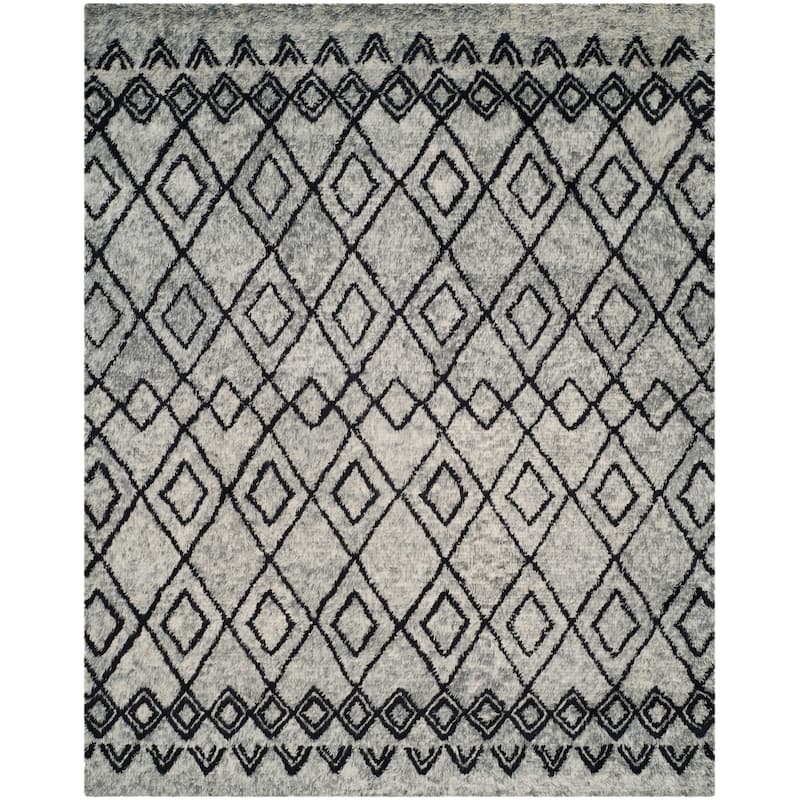 SAFAVIEH Handmade Casablanca Shag Ziyba Tribal Wool Rug