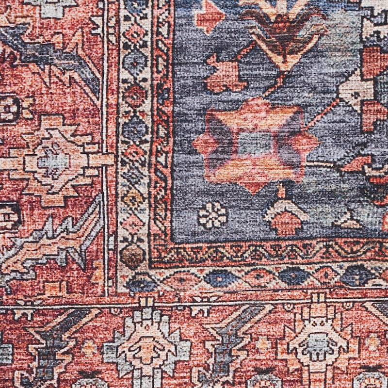 Brilliance Machine Washable Persian Floral Area Rug