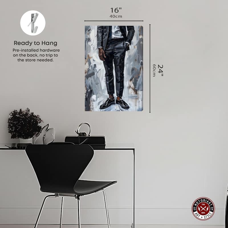 Notoriart Man Of Style Gallery Wrapped Men Style 1 Piece Canvas Wall Art