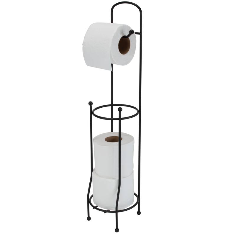 Bath Bliss Toilet Paper Holder and Dispenser in Matte Black