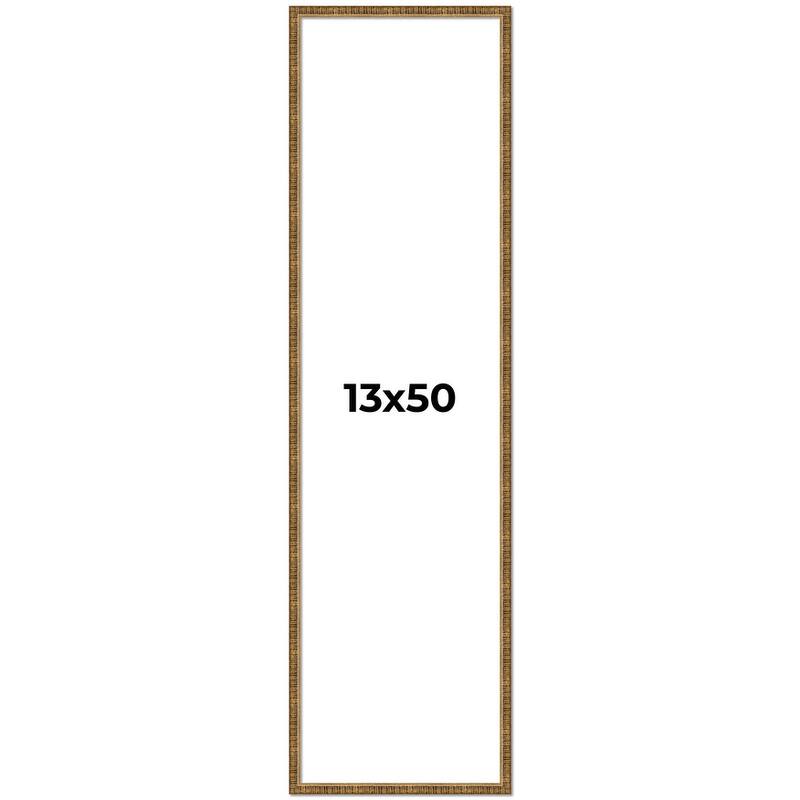 13x50 Frame Gold Solid Wood Picture Frame - Complete Modern Photo