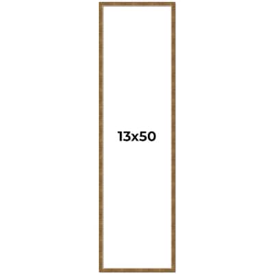 13x50 Frame Gold Solid Wood Picture Frame - Complete Modern Photo