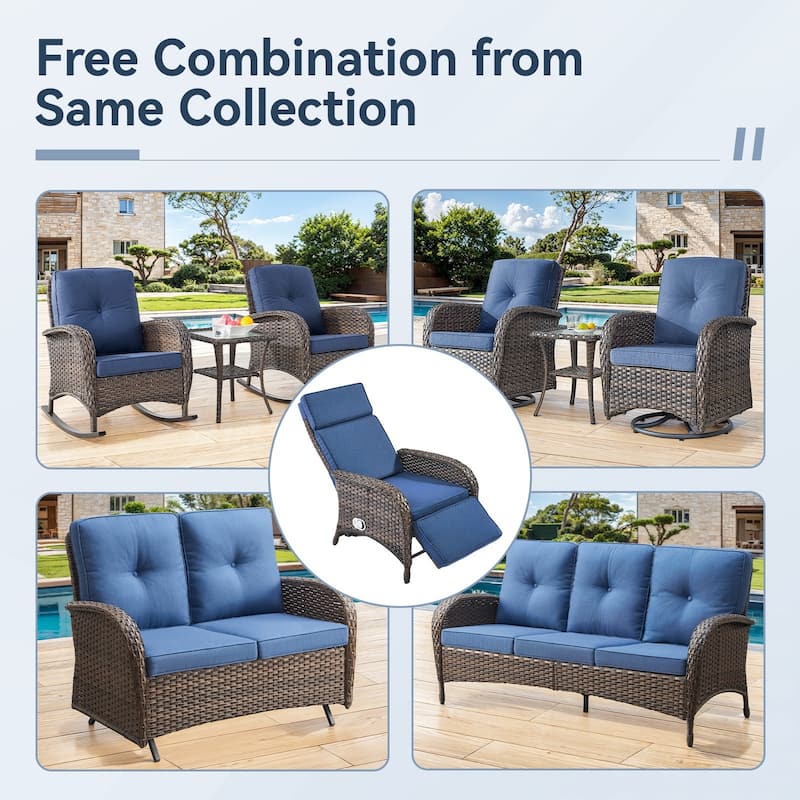 Outdoor Chaise Lounge Chair Adjustable 6-Position