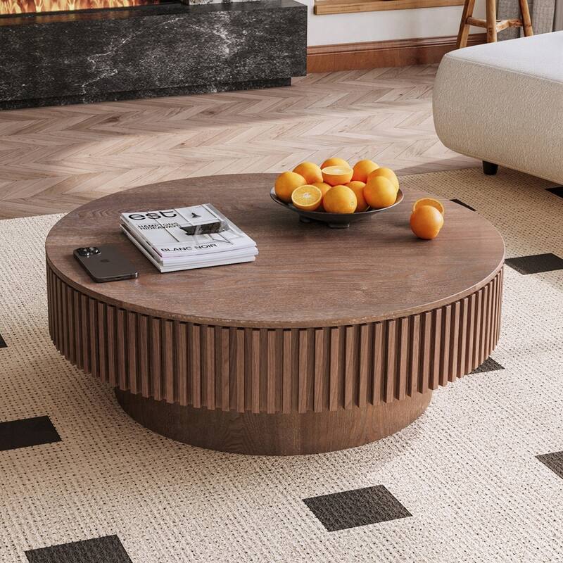 Lift-top Coffee Table Solid Wood Veneered Coffee Table with Storage and Adjustable Height