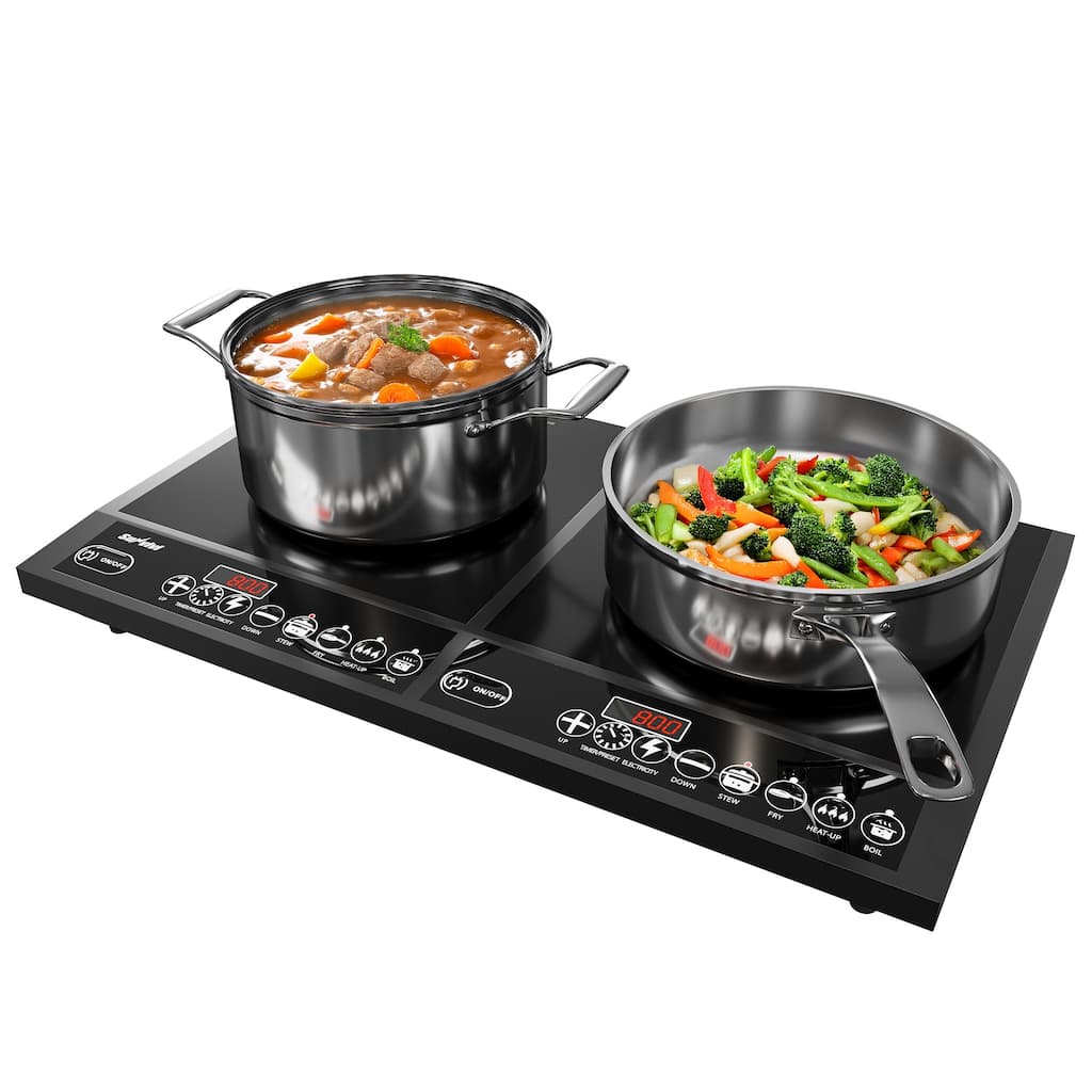 1000W+800W Electric Induction Cooktop with 2 Burner