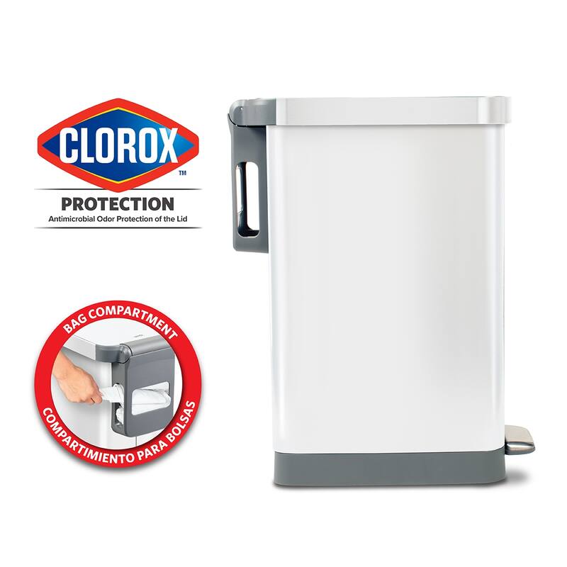 Glad Slim Stainless Steel Step Trash Can
