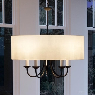Luxury Transitional Chandelier, 21.125"H x 21.625"W, with Provincial Style, Olde Bronze Finish by Urban Ambiance