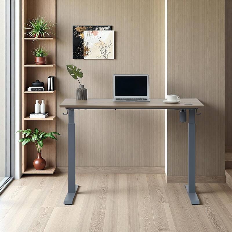 KOWO Electric Standing Desk 48" Height Adjustable Sit Stand Workstation w/Memory Preset, Home Office Desk