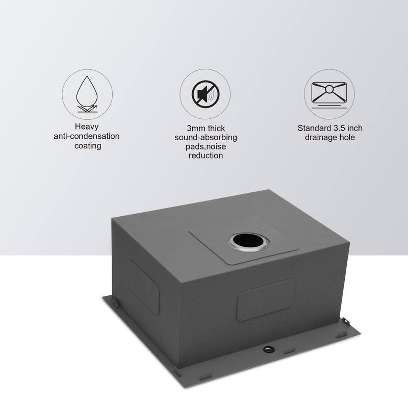 Laundry Room Utility Sink Drop In Topmount 16 Gauge Stainless Steel 12 Inch Deep Single Bowl Above Counter Basin