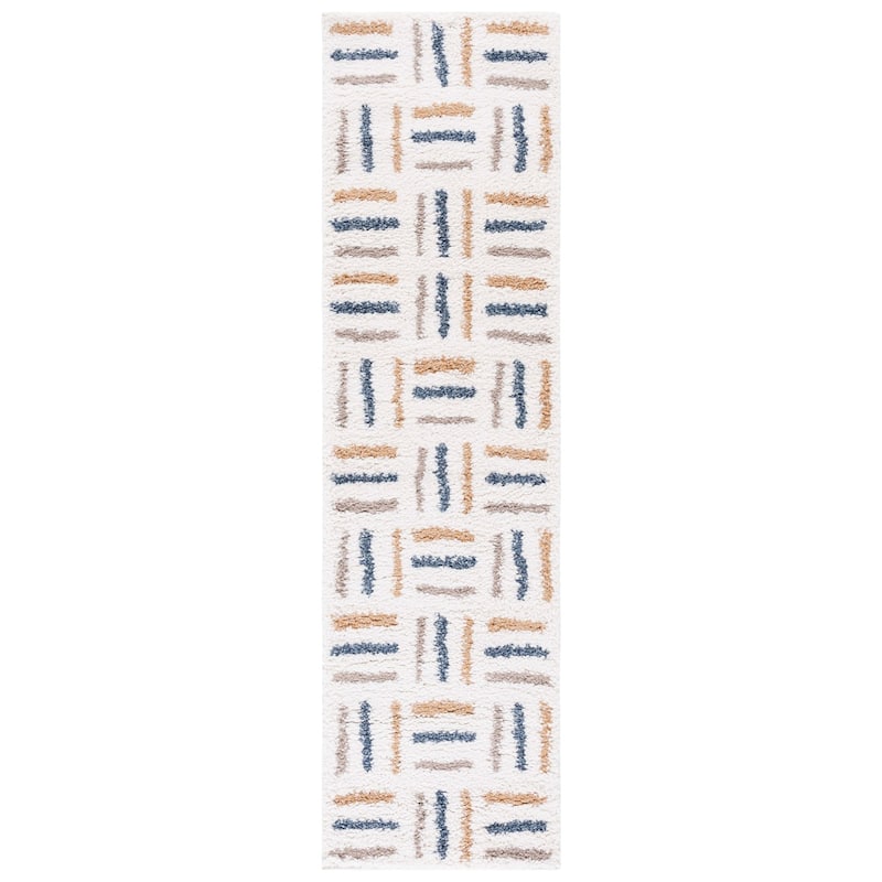 SAFAVIEH Calico Shag Tytti Geometric 1.5-inch Thick Rug