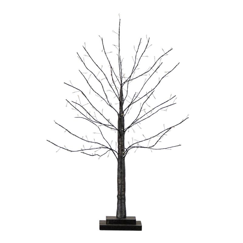 2-ft Pre-Lit Artifiical Halloween Black Twig Tree with 210 Lights