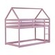 preview thumbnail 5 of 25, Rubber Wood Twin Size Floor Bunk Bed with Ladder, Low Height Design