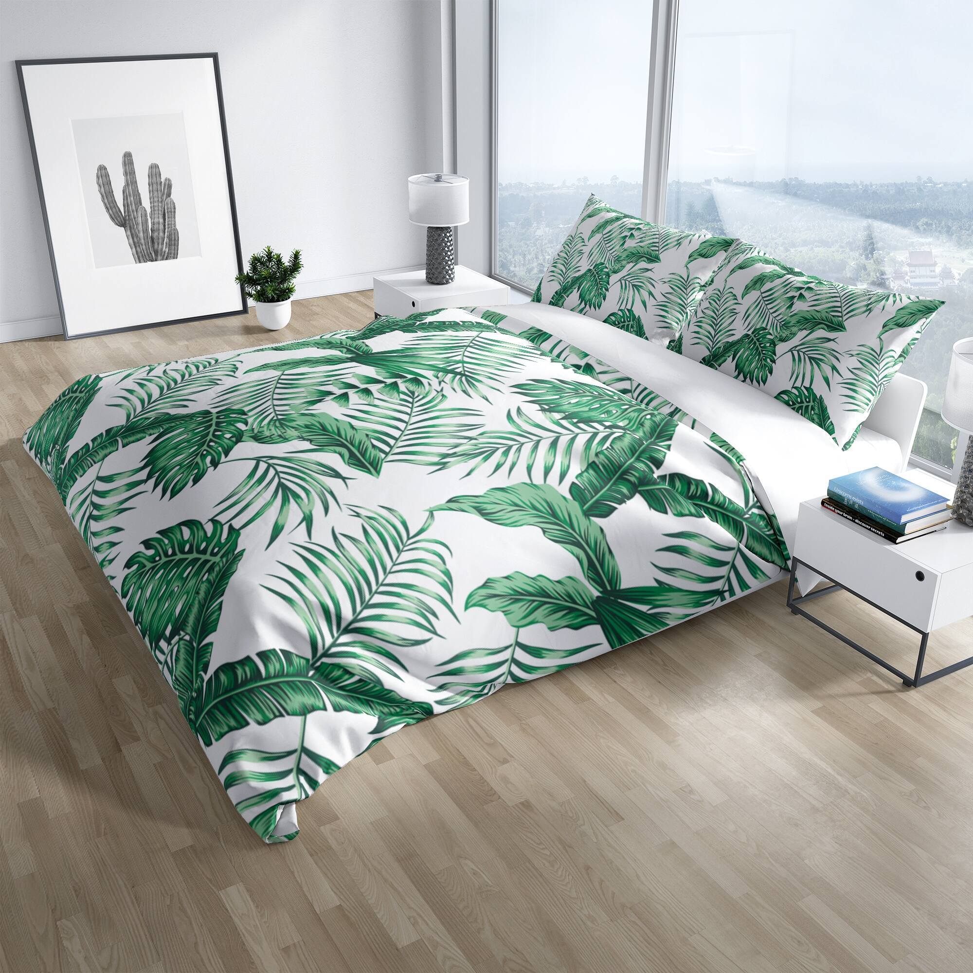 GREEN TROPICAL LEAVES Duvet Cover By Kavka Designs Bed Bath & Beyond