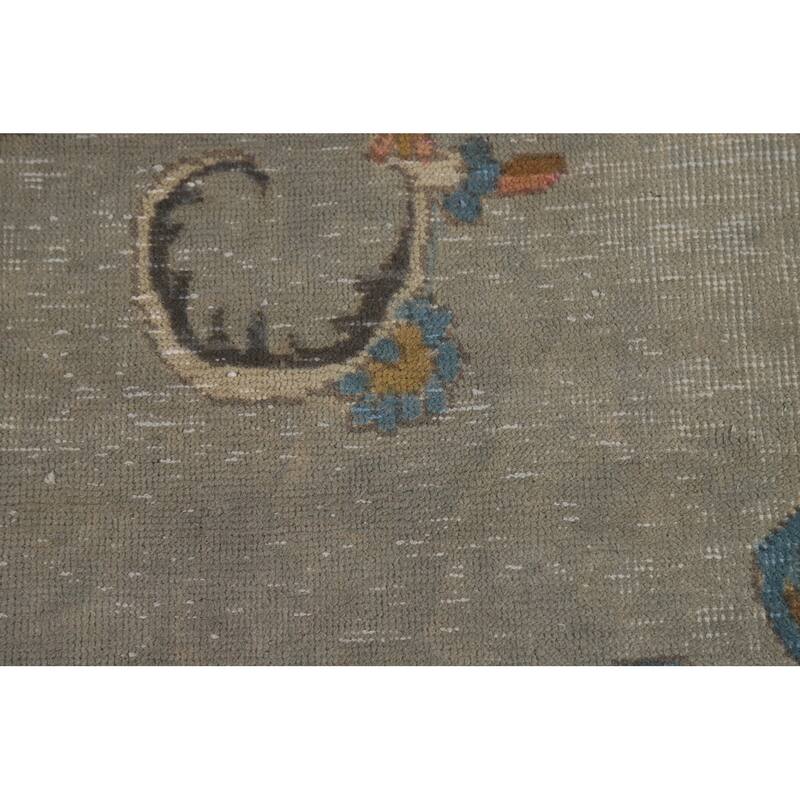 Tabriz Persian Vintage Area Rug Hand-Knotted Bedroom Wool Carpet - 9'7" x 12'9"