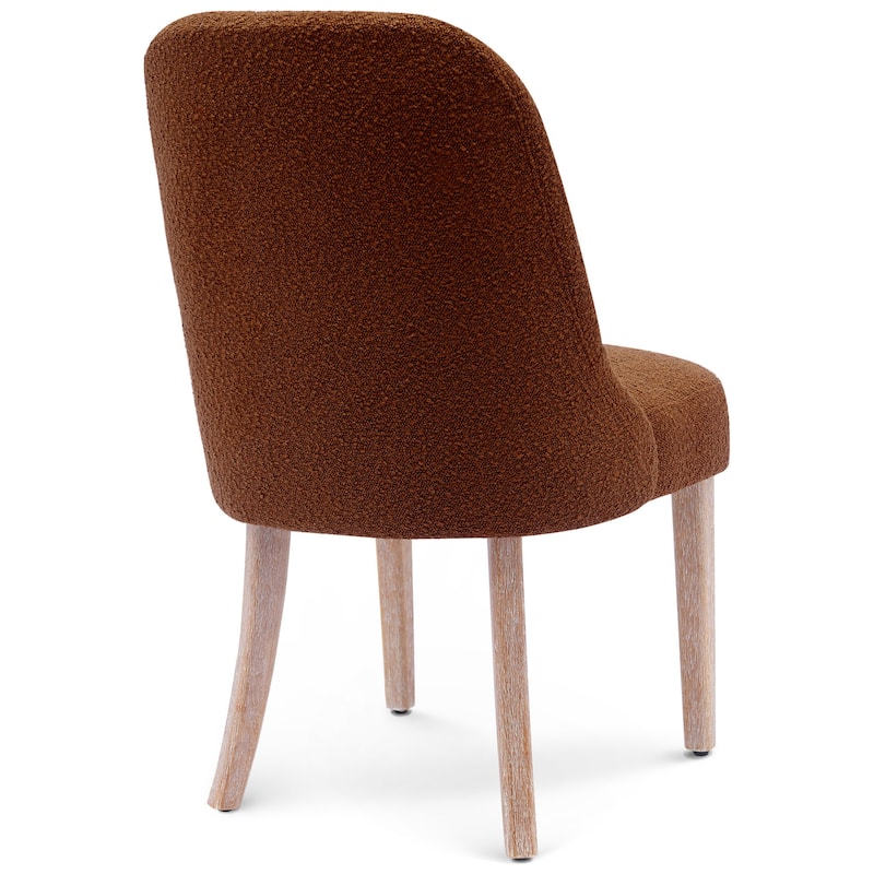 Farmhouse Water and Stain Resistant Boucle Upholstered Side Chair (Set of 6)